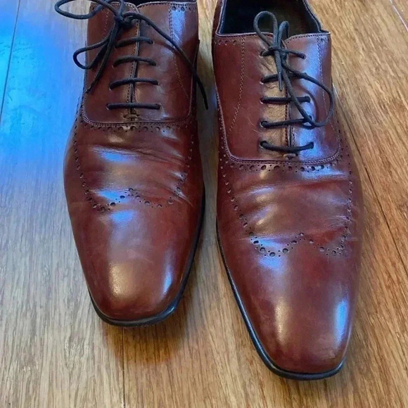 Mezlan men’s size 12 brown Oxford style dress shoes main image 7